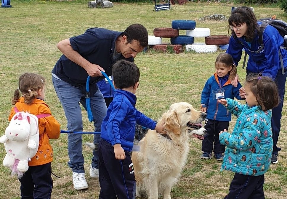 Primero de Infantil (3 años) visita la Hípica y un centro de adiestramiento canino.